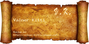Valner Kitti névjegykártya