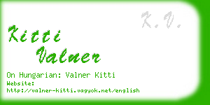 kitti valner business card